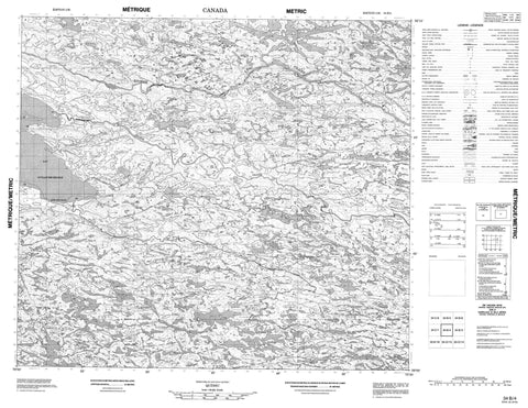034B04 Canadian topographic map, 1:50,000 scale