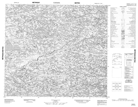 034B05 Canadian topographic map, 1:50,000 scale