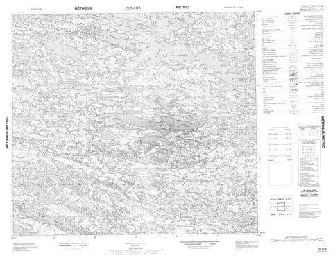 034B09 Canadian topographic map, 1:50,000 scale