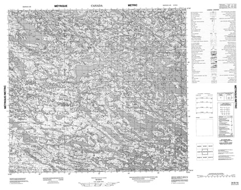 034B16 Canadian topographic map, 1:50,000 scale