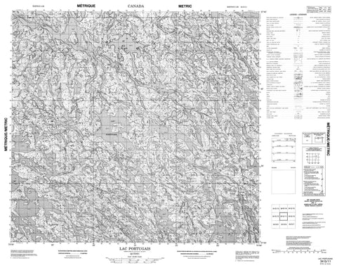 034G11 Lac Portugais Canadian topographic map, 1:50,000 scale