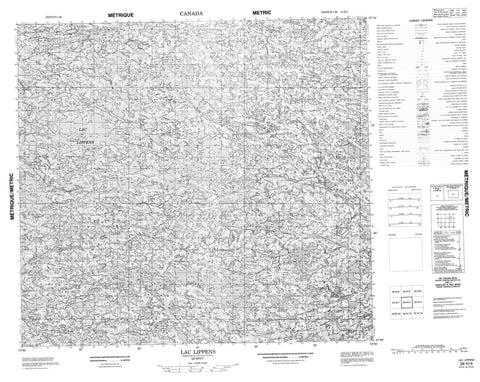 034H04 Lac Lippens Canadian topographic map, 1:50,000 scale