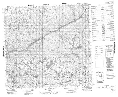 034I01 Lac Brissard Canadian topographic map, 1:50,000 scale