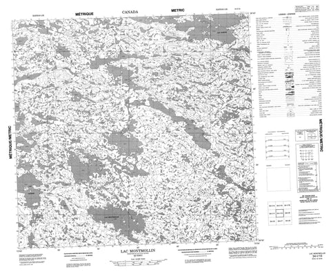 034I10 Lac Montmollin Canadian topographic map, 1:50,000 scale
