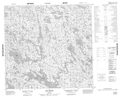 034I12 Lac Bisson Canadian topographic map, 1:50,000 scale