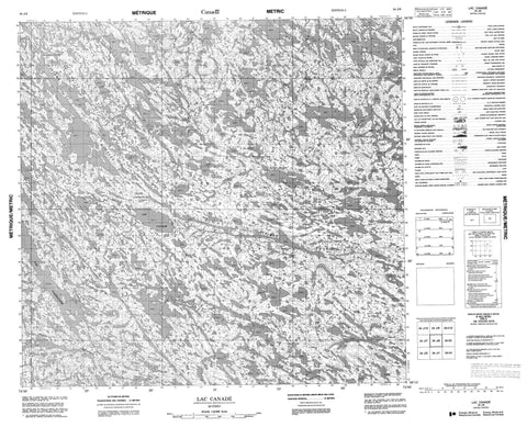 034J08 Lac Canade Canadian topographic map, 1:50,000 scale