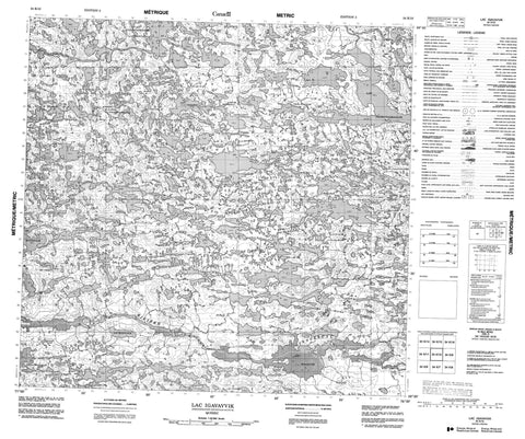 034K10 Lac Igavavvik Canadian topographic map, 1:50,000 scale