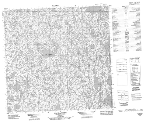034P01 Lac Bachant Canadian topographic map, 1:50,000 scale
