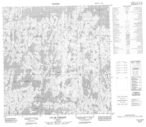 035A05 Lac De L Impasse Canadian topographic map, 1:50,000 scale