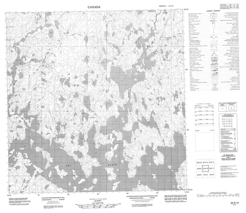 035A12 Canadian topographic map, 1:50,000 scale