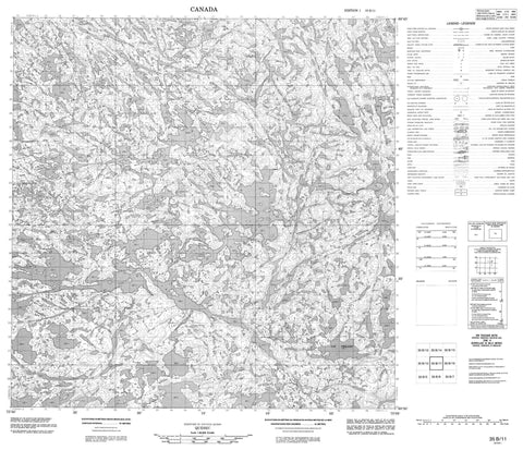035B11 Canadian topographic map, 1:50,000 scale