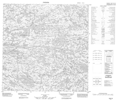 035B12 Canadian topographic map, 1:50,000 scale