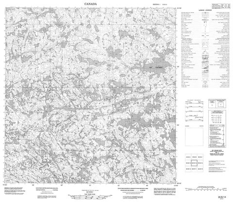 035B14 Canadian topographic map, 1:50,000 scale