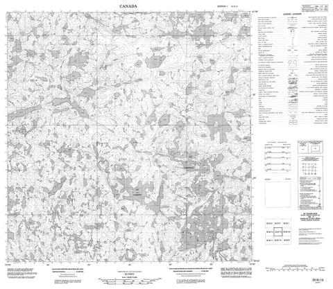 035B15 Canadian topographic map, 1:50,000 scale