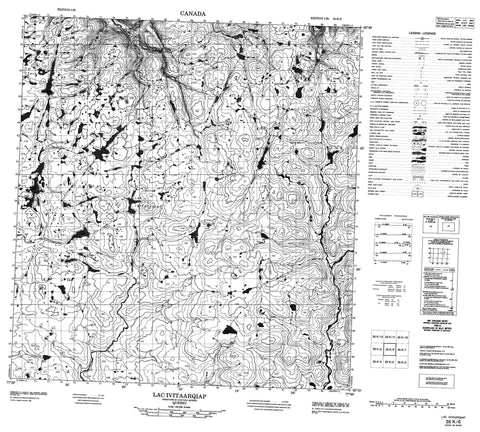 035K06 Lac Ivitaarqiap Canadian topographic map, 1:50,000 scale