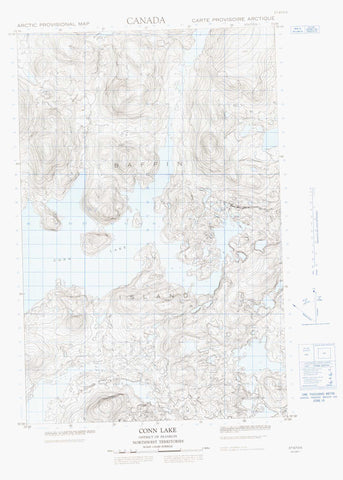 037E10E Conn Lake Canadian topographic map, 1:50,000 scale