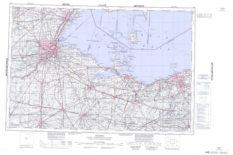 040G Toledo Canadian topographic map, 1:250,000 scale