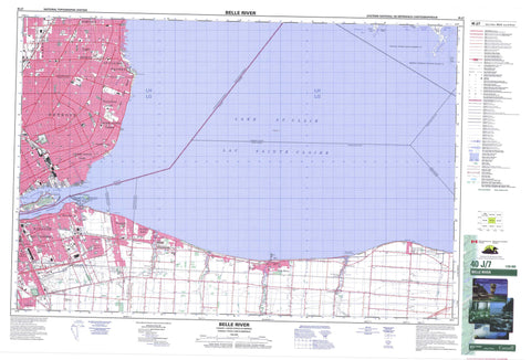 040J07 Belle River Canadian topographic map, 1:50,000 scale