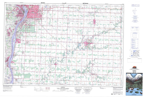 040J16 Sarnia Canadian topographic map, 1:50,000 scale