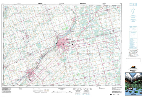 040P02 Woodstock Canadian topographic map, 1:50,000 scale