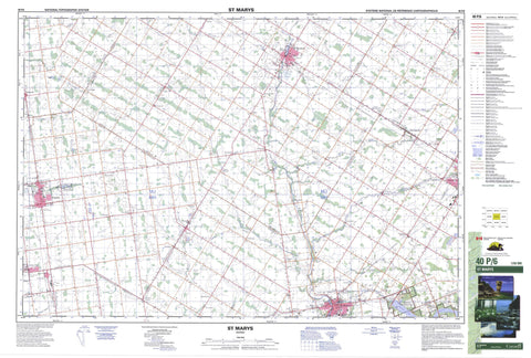 040P06 St Marys Canadian topographic map, 1:50,000 scale