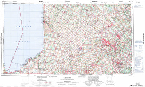 040P Kitchener Canadian topographic map, 1:250,000 scale