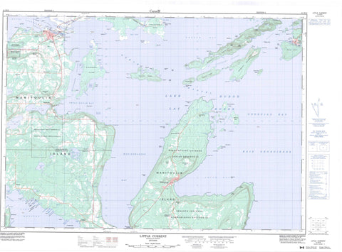 041H13 Little Current Canadian topographic map, 1:50,000 scale