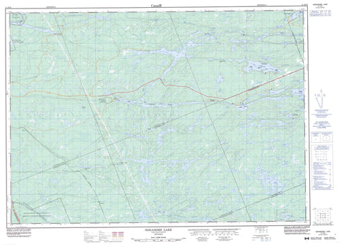 041H16 Noganosh Lake Canadian topographic map, 1:50,000 scale