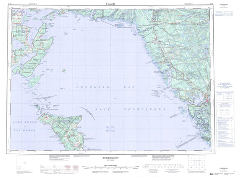 041H Tobermory Canadian topographic map, 1:250,000 scale