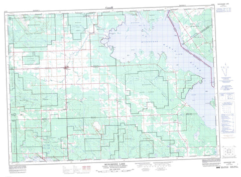 041K01 Munuscong Lake Canadian topographic map, 1:50,000 scale