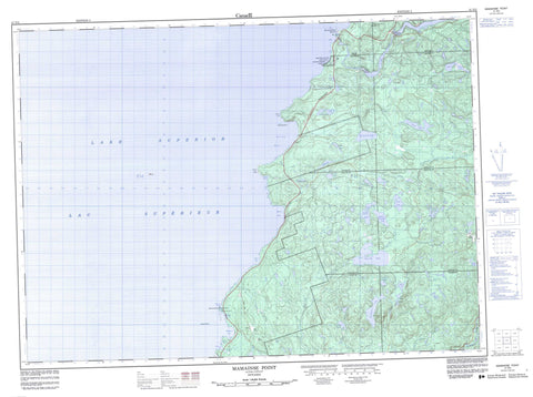 041N02 Mamainse Point Canadian topographic map, 1:50,000 scale