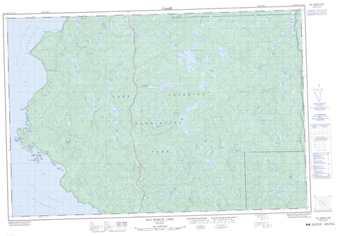 041N10 Old Woman Lake Canadian topographic map, 1:50,000 scale