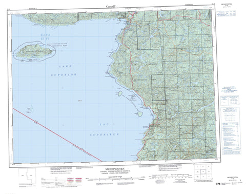 041N Michipicoten Canadian topographic map, 1:250,000 scale