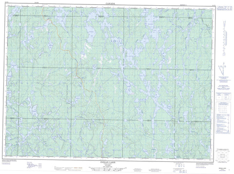 041O01 Indian Lake Canadian topographic map, 1:50,000 scale