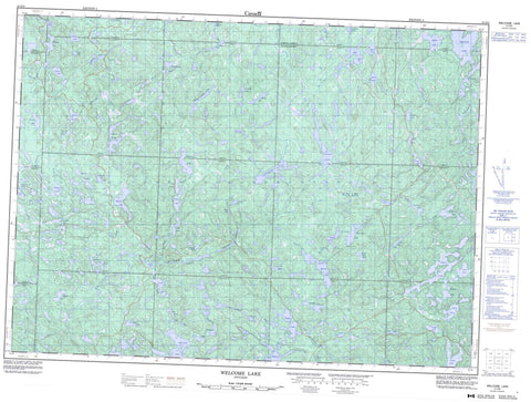 041O04 Welcome Lake Canadian topographic map, 1:50,000 scale