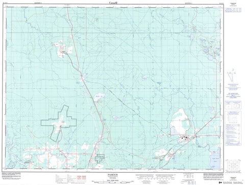 042A11 Pamour Canadian topographic map, 1:50,000 scale