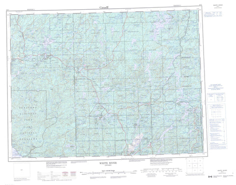 042C White River Canadian topographic map, 1:250,000 scale