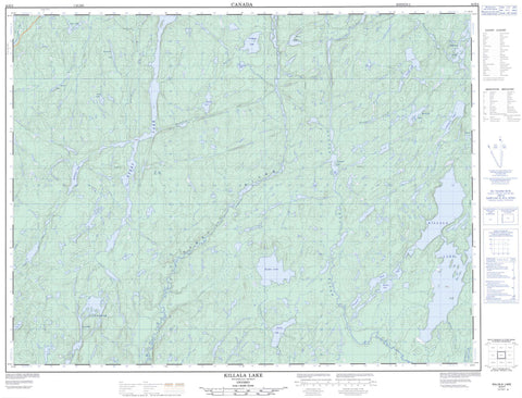 042E02 Killala Lake Canadian topographic map, 1:50,000 scale