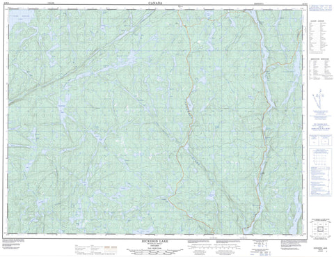 042E03 Dickison Lake Canadian topographic map, 1:50,000 scale