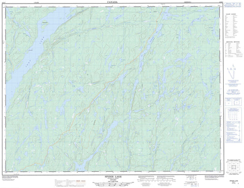 042E07 Spider Lake Canadian topographic map, 1:50,000 scale