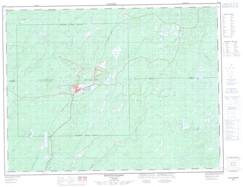 042F04 Manitouwadge Canadian topographic map, 1:50,000 scale