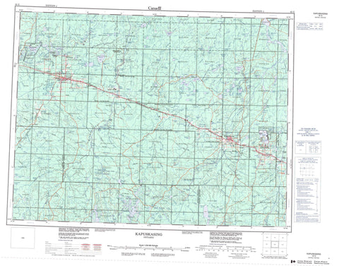 042G Kapuskasing Canadian topographic map, 1:250,000 scale