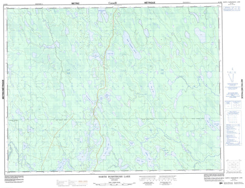 042H09 North Burntbush Lake Canadian topographic map, 1:50,000 scale