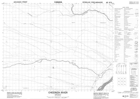 042P03 Cheepash River Canadian topographic map, 1:50,000 scale