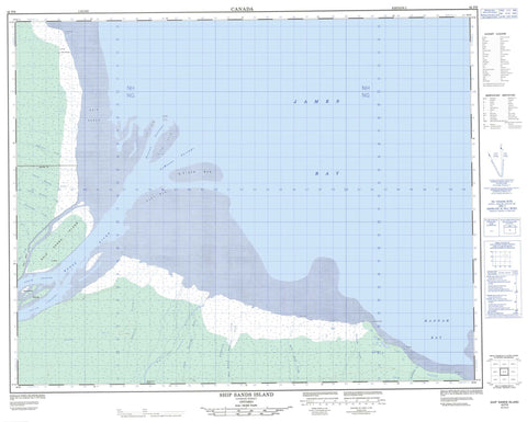 042P08 Ship Sands Island Canadian topographic map, 1:50,000 scale