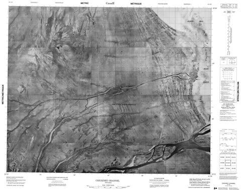 043A05 Chickney Channel Canadian topographic map, 1:50,000 scale