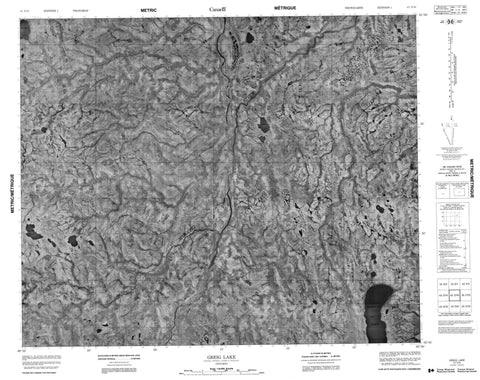 043D16 Greig Lake Canadian topographic map, 1:50,000 scale