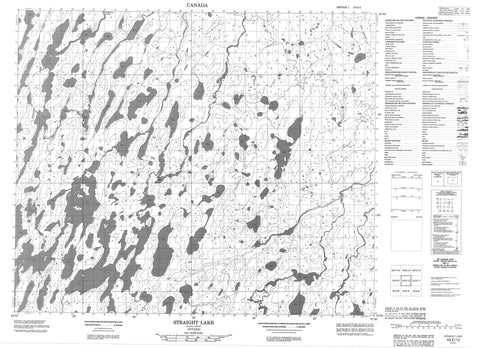 043E12 Straight Lake Canadian topographic map, 1:50,000 scale