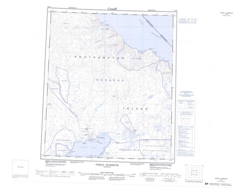 046B Coral Harbour Canadian topographic map, 1:250,000 scale