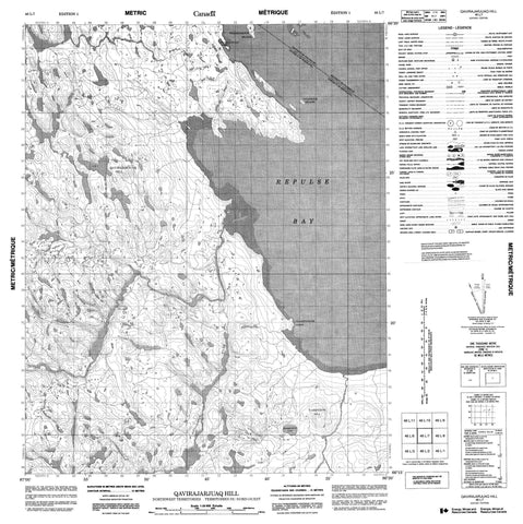 046L07 Qavirajarjuaq Hill Canadian topographic map, 1:50,000 scale